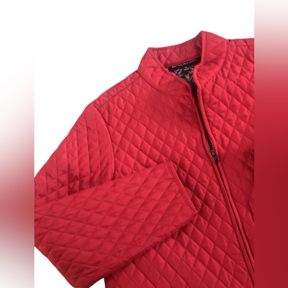 Womens Briggs New York Red Quilted Light Jacket size Medium‎ Petite MP - Picture 3 of 5